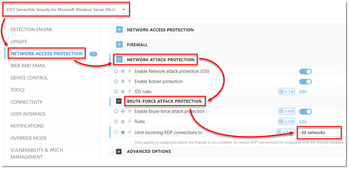 Nxc Rdp Disable הגנת RDP חדשה במוצרים ללא חומת אש
