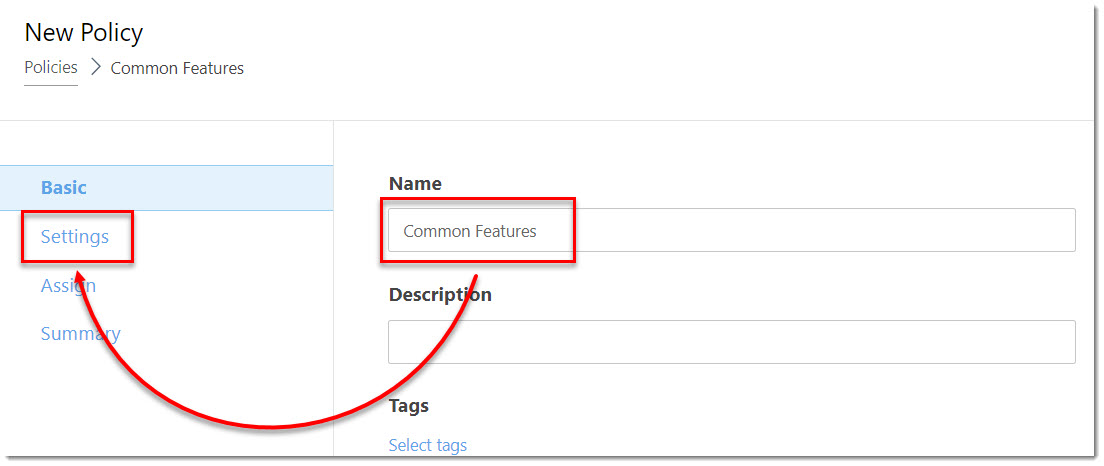 2 common features policy