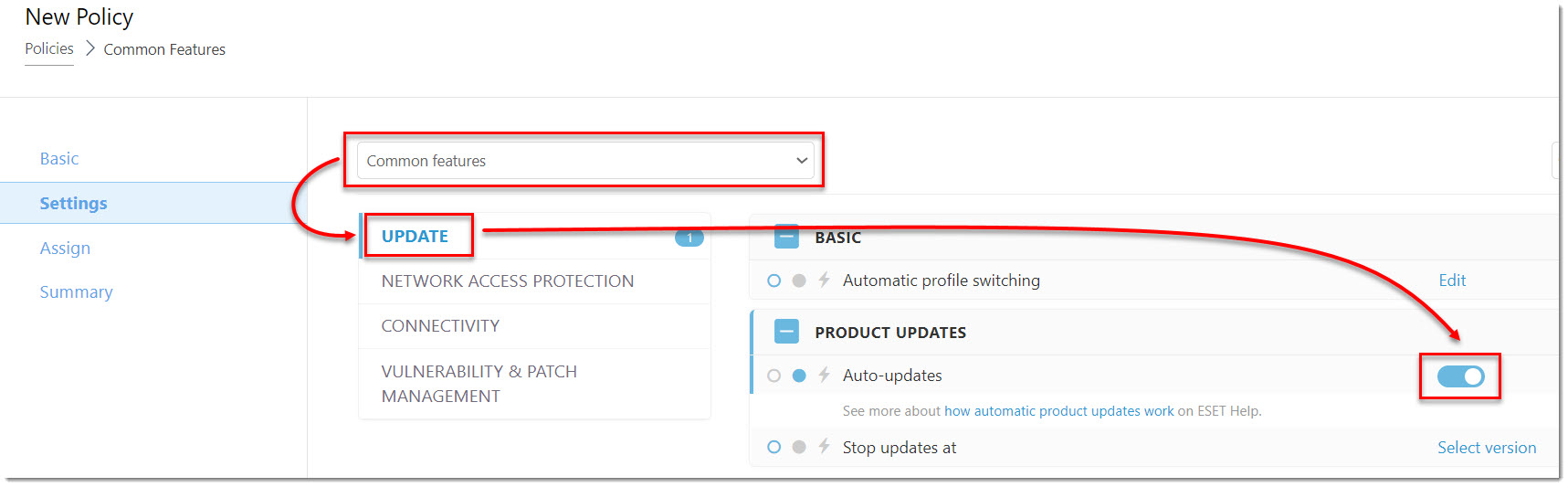 3 common features policy