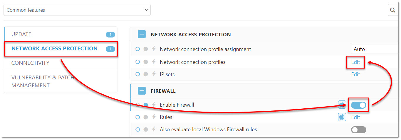 4 common features policy