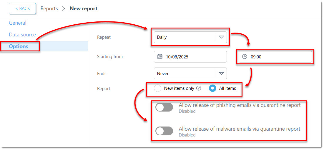 5 ecos mail quarantine report