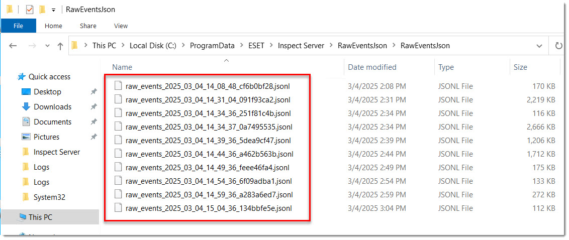 6 edr export raw events