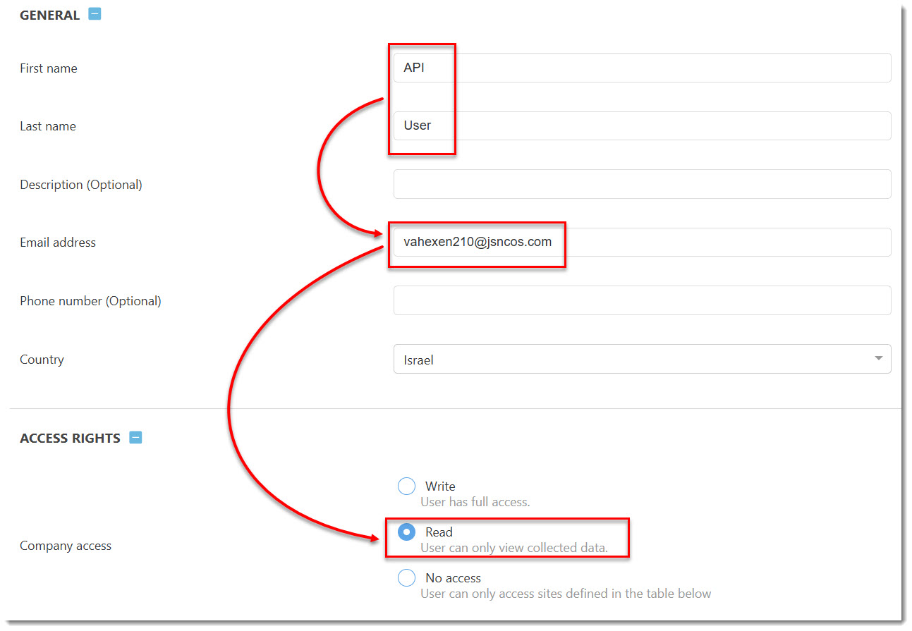 4 api user for dor