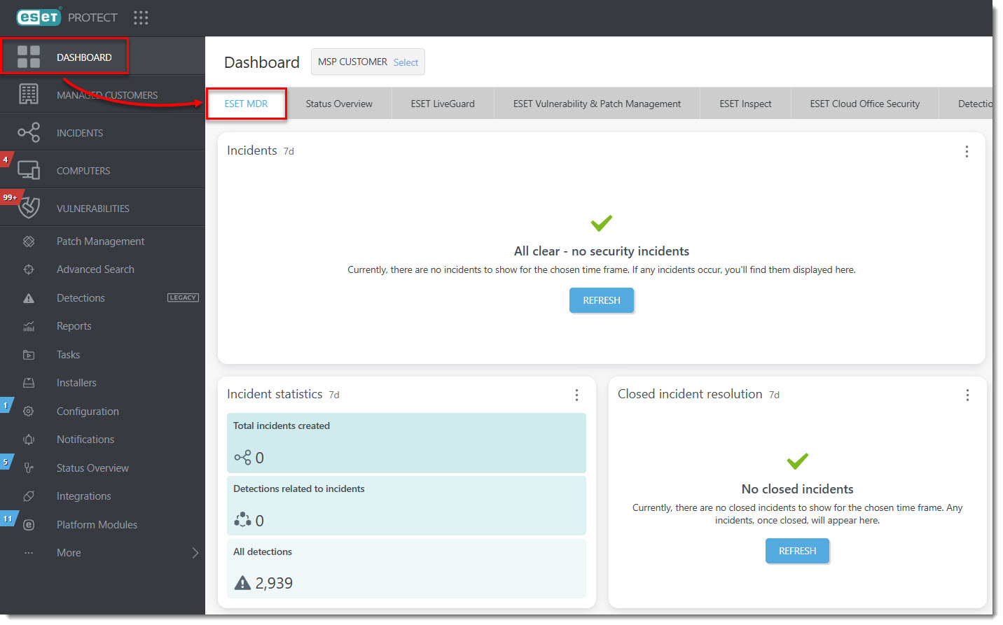 1 eset mdr check protection